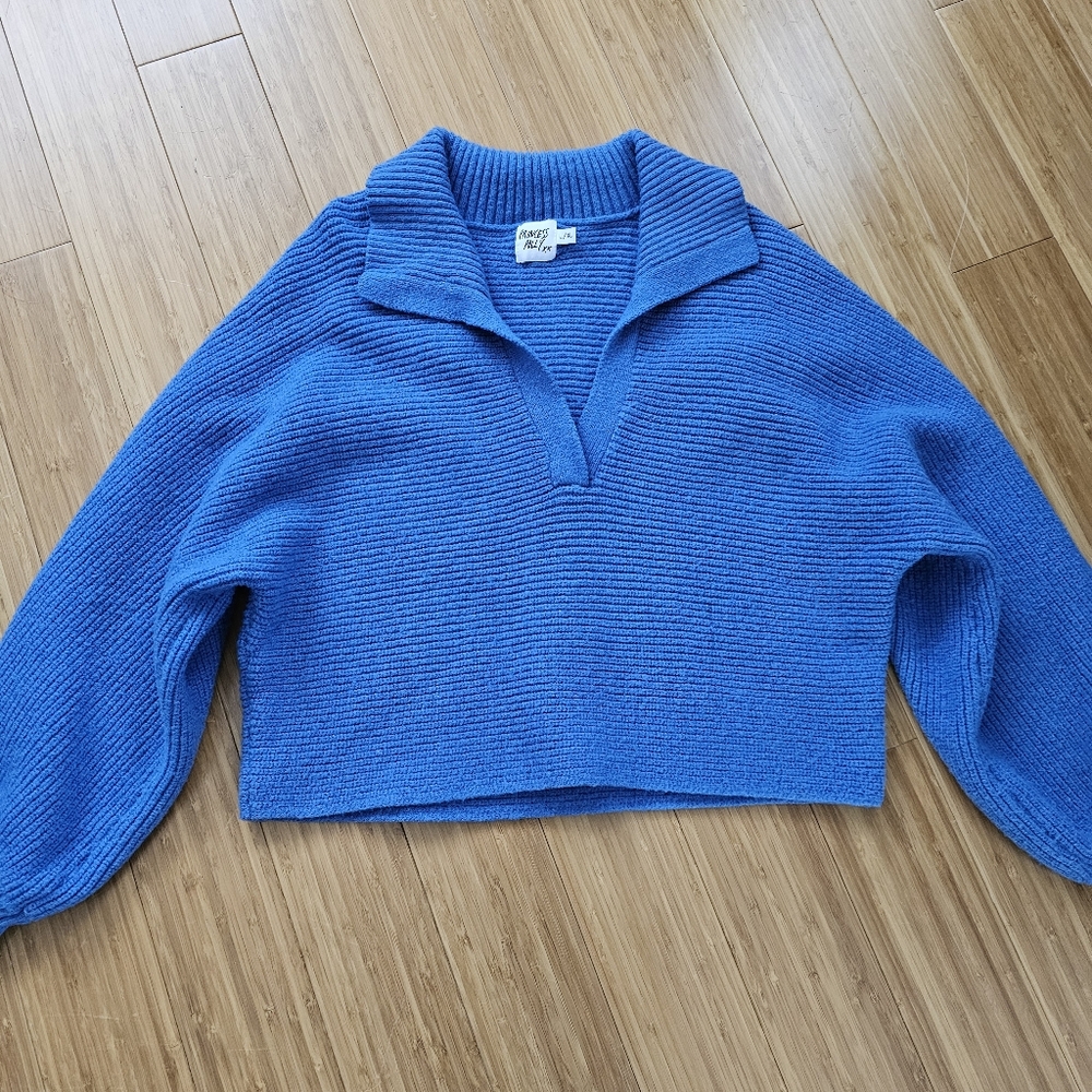 Princess Polly Knit Blue Sweater Large XL